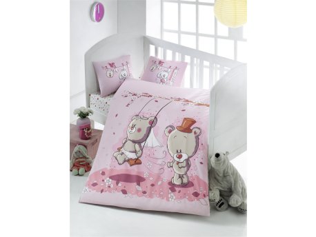 L`ESSENTIEL MAISON Ranforce posteljina za bebe Pink Dream