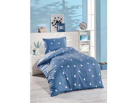 L`ESSENTIEL MAISON Posteljina (140x200) Ucgen Blue