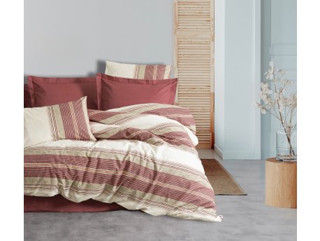 L`ESSENTIEL MAISON Ranforce posteljina (160x220) Kenway Claret Red