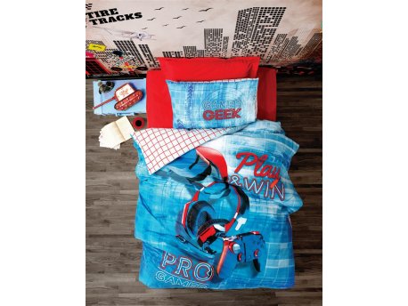 L`ESSENTIEL MAISON Ranforce posteljina (160x220) Game Blue