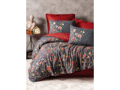 L`ESSENTIEL MAISON Ranforce posteljina (160x220) Sierra Claret Red