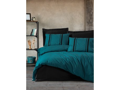 L`ESSENTIEL MAISON Ranforce posteljina (160x220) Bitter Petrol Blue