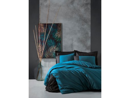 L`ESSENTIEL MAISON Ranforce posteljina (160x220) Plain Petrol Blue