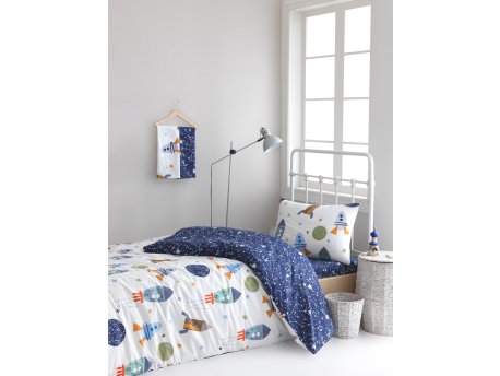 L`ESSENTIEL MAISON Ranforce posteljina (160x220) Spacex Dark Blue