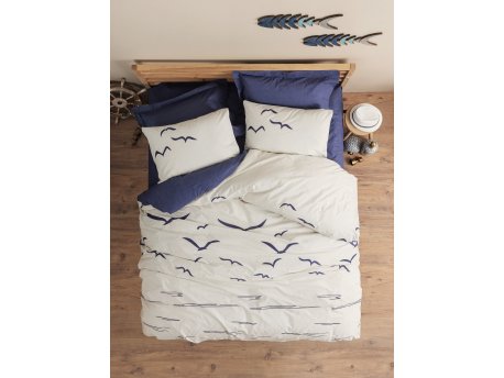 L`ESSENTIEL MAISON Ranforce posteljina (140x200) Larum Dark Blue