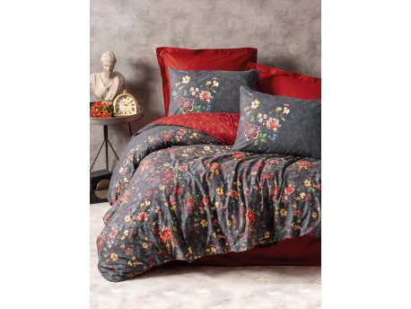 L`ESSENTIEL MAISON Ranforce posteljina (155x220) Sierra Claret Red
