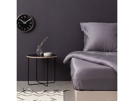 L`ESSENTIEL MAISON Satenski dušečni čaršav (140x200) De Dark Grey
