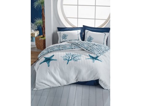 L`ESSENTIEL MAISON Ranforce posteljina (180x230) Star Dark Blue
