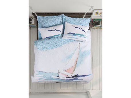 L`ESSENTIEL MAISON Ranforce posteljina (180x230) Sail Blue