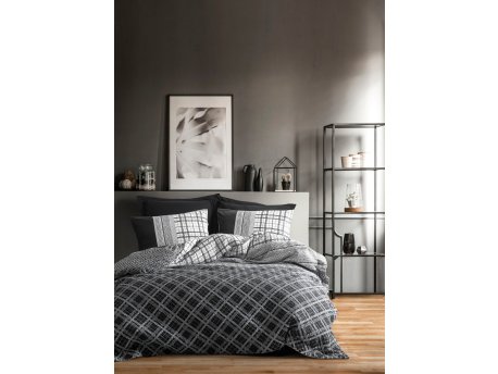 L`ESSENTIEL MAISON Ranforce posteljina (220x230) Carlos Black