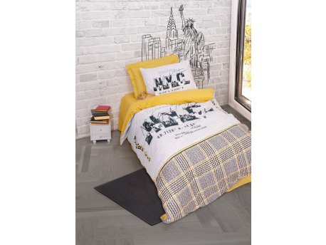 L`ESSENTIEL MAISON Ranforce posteljina (160x220) Worldwide Mustard