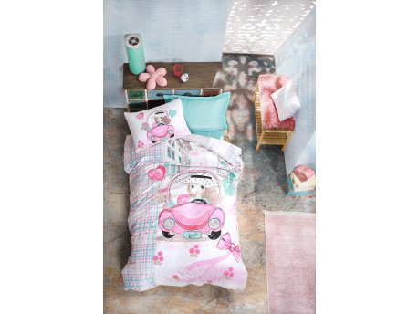L`ESSENTIEL MAISON Ranforce posteljina (160x220) Paris Love Pink