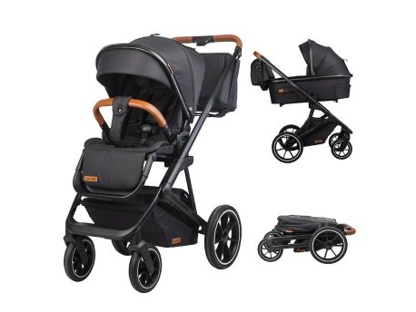 Coccolle Nessia Kolica za bebe 2u1 - Crna
