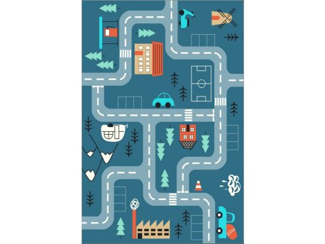 Conceptum Hypnose Tepih (80 x 120) ELS582 Blue