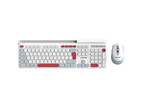 CANYON Tastatura i miš HSET-W5 EN/AD Wireless Bela