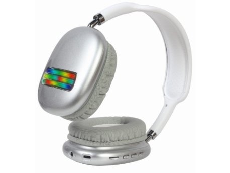 GEMBIRD BHP-LED-02-W Bluetooth stereo Slualice sa mikrofonom Bt V5.0 400mAh/32Ohm, 2h Li-ion Bele