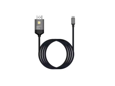 E-GREEN Kabl 3.1 USB tip C - HDMI (30 Hz), metalni 1.8m crni