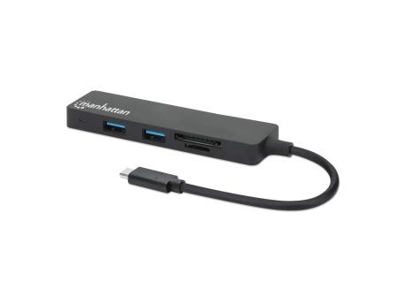 MANHATTAN 164948 3port USB HUB sa SD/MicroSD čitačem kartica