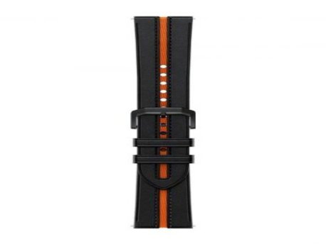 XIAOMI Mi Watch Black Orange Leather Strap