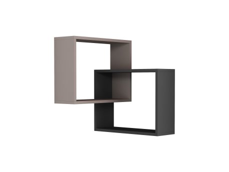 HANAH HOME Zidna polica Ring Light Mocha Anthracite