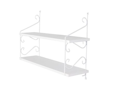 HANAH HOME Zidna polica Seramoni 2'li Shiny White