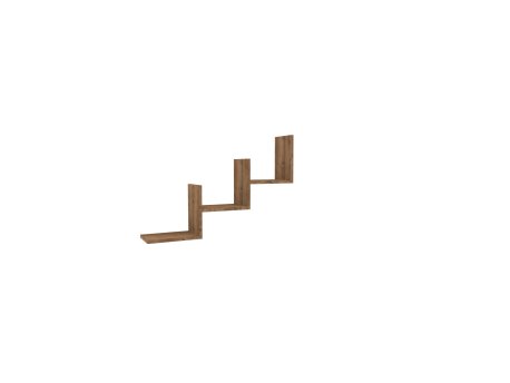 HANAH HOME Zidna polica Mist Walnut