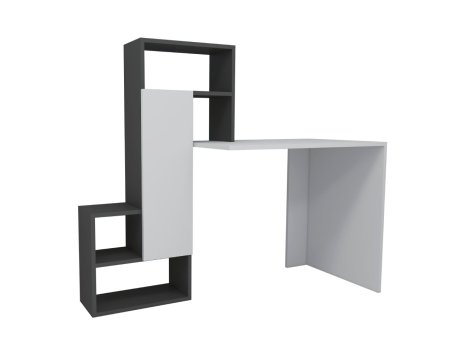 HANAH HOME Radni sto Irmak White Anthracite