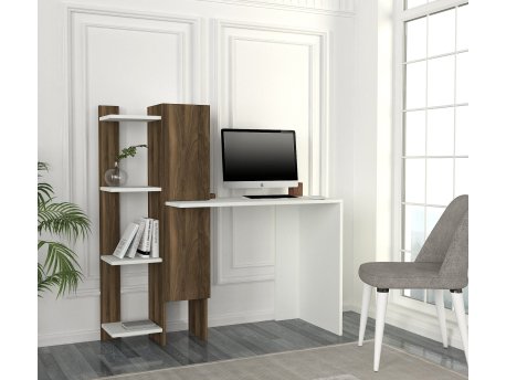 HANAH HOME Radni sto Gina White Walnut