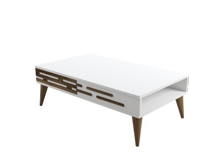 HANAH HOME Sto za dnevnu sobu Valensiya Walnut White