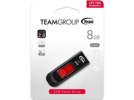 TEAM GROUP 8GB C141 USB 2.0 RED TC1418GR01