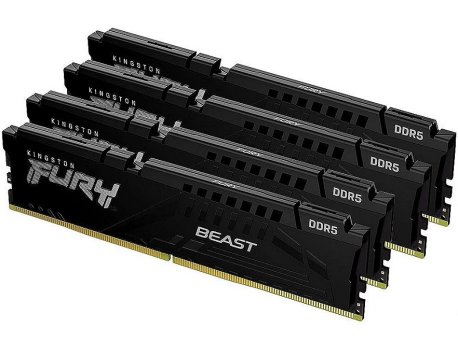 KINGSTON DDR5 128GB 4x32kit 5600MT/s CL40 FURY Beast Black XMP KF556C40BBK4-128