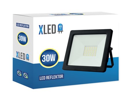 XLED 30W LED reflektor 6500K,2510Lm,IP65,AC220-240V,crni (031653)