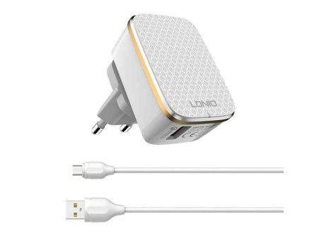 LDNIO A1204Q QC3.0 USB kućni punjač sa micro USB kablom