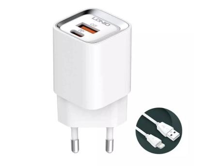 LDNIO A2317C 30W Kućni punjač sa USB-A na lightning kablom