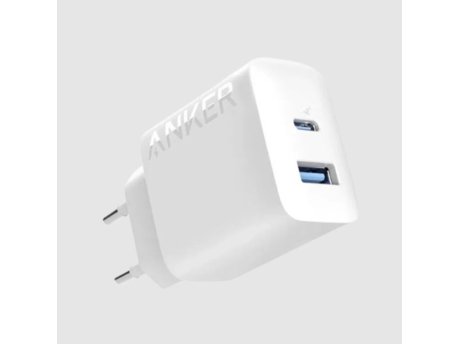 ANKER Kućni punjač od 20W sa dva porta USB-C / USB-A, Beli