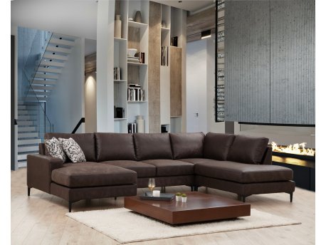 Atelier del Sofa Ugaona garnitura Porto Corner (CHL 02 C EOT) Brown