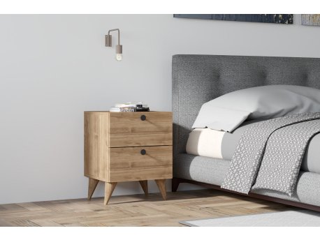 HANAH HOME Noćni stočić Kada Walnut v2