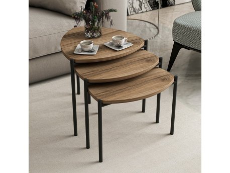 HANAH HOME Set stolova Lenny Walnut