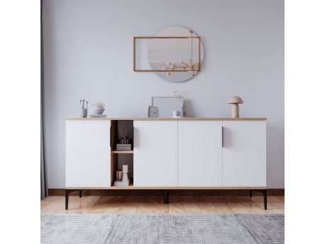 HANAH HOME Komoda Tarz Oak White