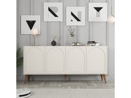 HANAH HOME Komoda Lyon 81 Cream Walnut