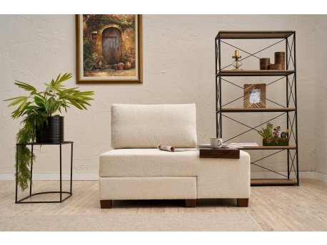 Atelier del Sofa Fotelja na razvlačenje Perenna Chenille Right Cream