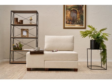 Atelier del Sofa Fotelja na razvlačenje Perenna Chenille Left Cream