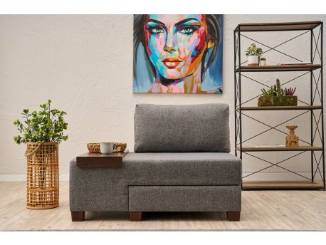 Atelier del Sofa Fotelja na razvlačenje Perenna Linen Left Grey
