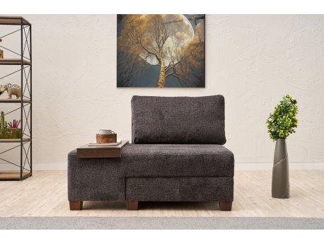 Atelier del Sofa Fotelja na razvlačenje Perenna Chenille Left Anthracite