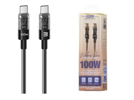 REMAX DATA kabl Walking TIP C na TIP C RC-C162 100W, 1.2m crni