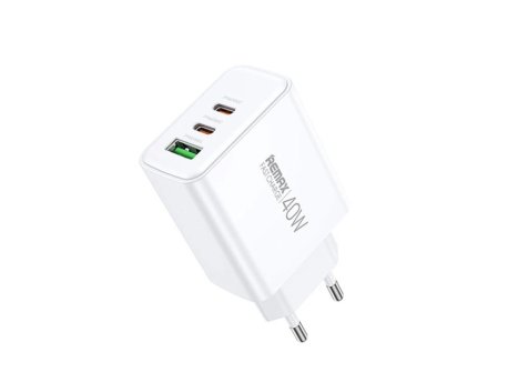 REMAX Strujni Fast punjač Kiddy 1xUSB 3.0 + 2xUSB-C 20W RP-U123, beli
