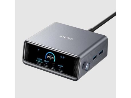 ANKER Prime stoni punjač bez kabla od 250W USB-A/USB-C, Crni