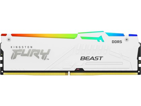 KINGSTON 16GB DIMM DDR5 6000MHz CL36 FURY Beast White RGB KF560C36BWE2A-16