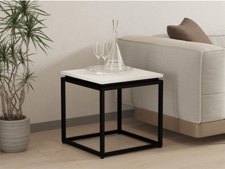 HOME LINE Pomoćni stočić Nergis White