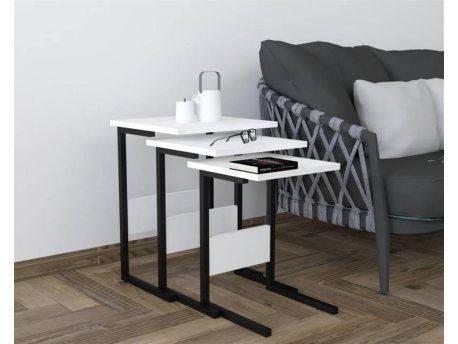 HOME LINE Set stolova Sali White